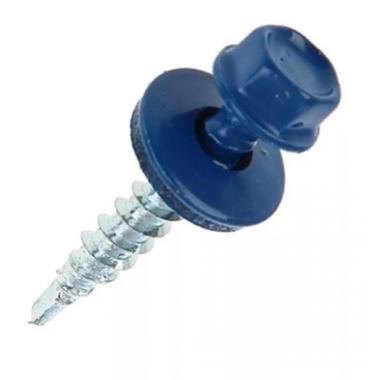 Саморез кровельный D 4.8 мм. 35 мм. Синий (RAL 5005)