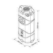 Емкость прямоугольная вертикальная 1000 л