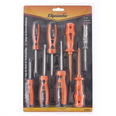 Набор отверток, PH, SL-5 шт, диэлектрические 2 шт, пробник на 220 В-1 шт, 8 шт Sparta