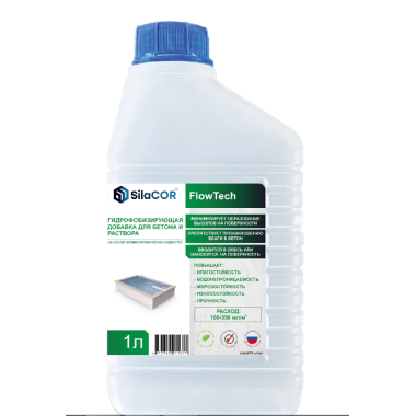 Добавка в бетон Гидрофобизатор Silakor FlowTech 1л/канистра