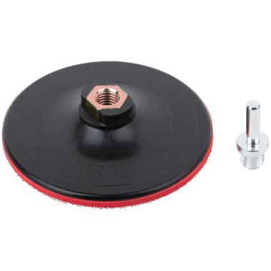 Диск шлифовальный с липучкой, гайка М14 + переходник для дрели, 125х3 мм ФИТ