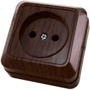 Розетка "Ладога" 1ОП б/з Бук TDM