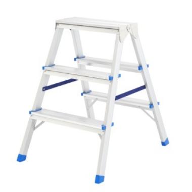 Стремянка двусторонняя 3 ступени, алюминиевая,(h=0.60m) Россия, Сибртех