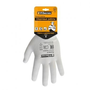 Перчатки "Сборочные работы" полиестеровые, Fiberon БЕЛЫЕ 10(XL)