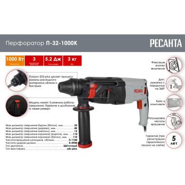 Перфоратор Ресанта П-32-1000К