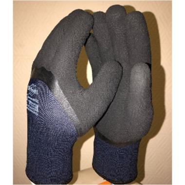 Перчатки теплые двойные с вспененным покрытием  ТЕМНО-СИНИЕ Зима -40 В47