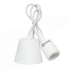 Патрон Е27 силиконовый со шнуром 1м белый