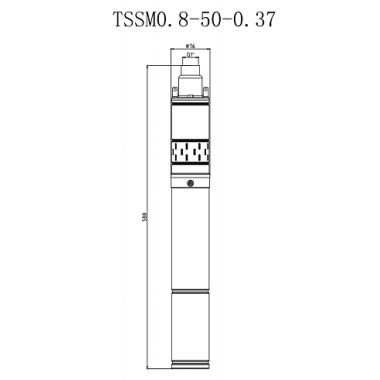 Насос скважинный винтовой, TSSM0.8-50-0.37, 370 Вт, 18л/мин, Hmax = 85 м, кабель 10м. PUMPMAN
