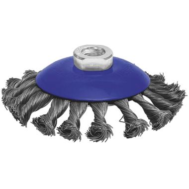 Щетка для УШМ, М14, тип "Тарелка", крученая проволока 0,5 мм, 125 мм, cutop profi