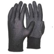 Перчатки нейлоновые черные "Микроточка" В27