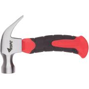 Молоток-гвоздодер укороченный, фиберглассовая обрезиненная ручка, 25 мм, 225 гр. КУРС