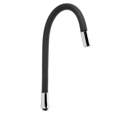 Излив для кухни гибкий силикон черный 49,5 см G9690L Gota Rocio