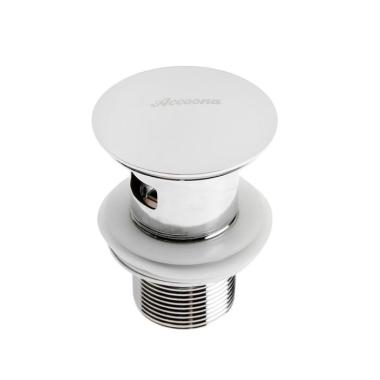 Донный клапан с переливом и сеточкой (кнопка) блистер Accoona A480-2