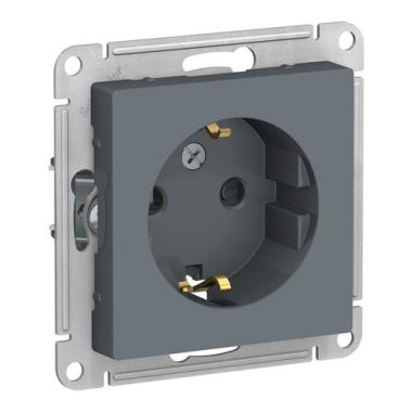 Розетка "Atlasdesign" 1СП с/з Грифель под рамку Schneider Electric