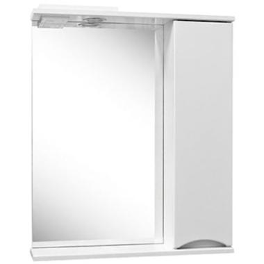 Шкаф зеркальный Женева 600R 1C белый Golden Fox