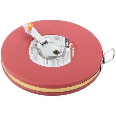 Рулетка геодезическая, фибергласовая лента, красный пластиковый корпус 30 м FIT