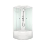 Душевая кабина Delight Slim 88high, выс поддон, бел стенки, сатин-мат стекла, без эл. 80*80*218