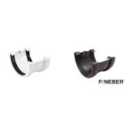 Соединитель желоба коричневый, пластик FineBer,