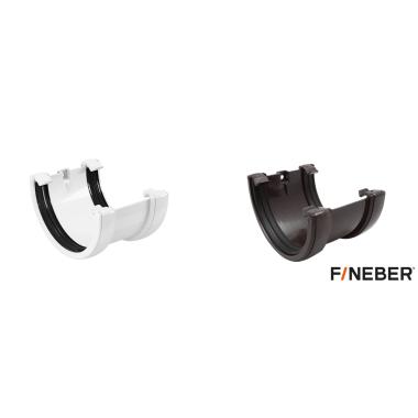 Соединитель желоба коричневый, пластик FineBer,