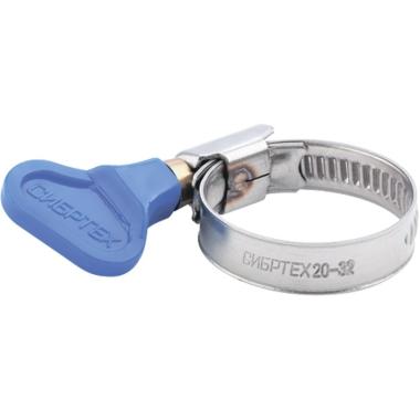 Хомут металлический 12-20 мм, с ключом, 100шт/уп (ПОШТУЧНО) Сибртех