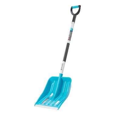 Лопата для уборки снега, полипропилен, 350х405х1300мм, алюминиевый черенок, ПВХ накладка, LUXE// Palisad