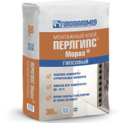 Клей монтажный гипсовый ПЕРЛГИПС ЗИМА 30 кг (40 уп)