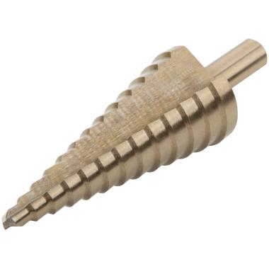 Сверло ступенчатое 6-8-10-12-14-16-18-20-22-24-26-28-30 мм, кобальт 5%, 3-гранный хвостовик,FIT