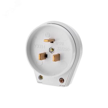 Вилка для электроплит 2Р+N 32A 250В белый Rexant
