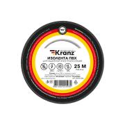 Изолента ПВХ ПРОФ 19мм*25м Черный Kranz