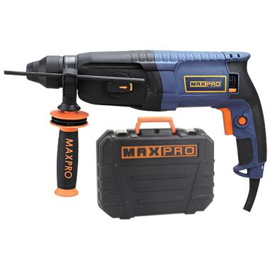 Перфоратор монтажный 800 Вт; 0-1200об/мин; 2,8Дж; 3 режима; Д/Б/М-30/26/13; 3,2кг; sds-plus; антивибрационная ручка; резиновые вставк Max-pro