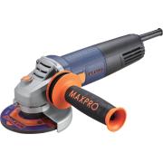 Шлифмашина угловая 760 Вт; 11000об/мин; быстрозажимной кожух 125мм; антивибрационная ручка; дополнительные щетки; 2 кг; кор Max-pro