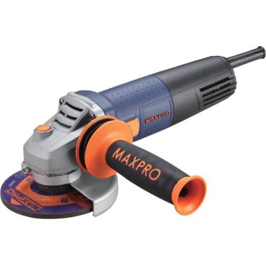 Шлифмашина угловая 760 Вт; 11000об/мин; быстрозажимной кожух 125мм; антивибрационная ручка; дополнительные щетки; 2 кг; кор Max-pro