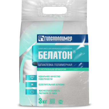 Шпаклевка полимерная финишная БЕЛАТОН 3 кг (300под) (10шт/уп) Гипсополимер