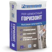 стяжка пол цементный ГОРИЗОНТ 25 кг ТМ ГИПСОПОЛИМЕР (56 уп)