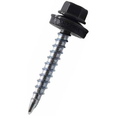 Саморез кровельный D 4.8 мм. 29 мм. Серый графит (RAL 7024)