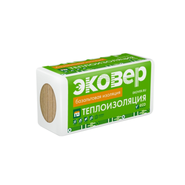 Утеплитель базальтовый ЭКОВЕР ЛАЙТ - 35 кг/м3 (1000*600*100мм*6пл.),(3,6м/кв) 0,36м3/ (16шт/паллета)