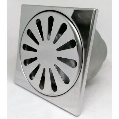 Трап для душа из нержавеющей стали SUS304 с вертикальным выпуском 100×100мм