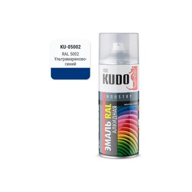 Эмаль аэроз. KUDO алкидная универ. ультрамариново-синяя RAL 5002 520мл.