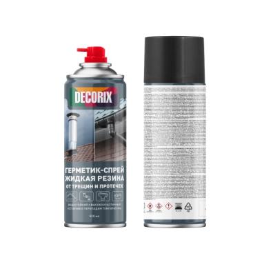 Герметик-спрей DECORIX ЖИДКАЯ РЕЗИНА (от трещин и протечек) черный 520мл