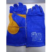 Перчатки сварщика (краги) Премиум усиленные с наладонником СИНИЕ