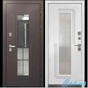 Дверь мет.№8 TERMO 7 Luxor Букле шоколад (960 мм) левая 115