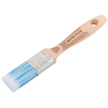 Кисть флейцевая, толщ. 14,4 мм, ПБТ-щетина, нерж. обжим., буковая ручка, ширина 30 мм