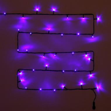 Эл. гирлянда,для улицы,20м, 240ламп, черный провод,8реж, IP54 Синий 183-543