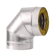 Дымоходы Сэндвич-отвод, нержав./оцинк., 90*, D 150/220мм