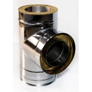 Дымоходы Сэндвич-тройник, нержав/зерк., D 140/210мм, 90*