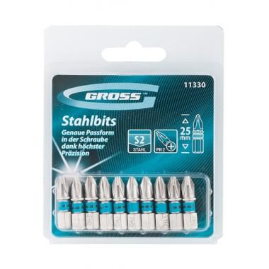 Бита магнитная РН2 х 25, сталь S2, уп.10 шт. Gross