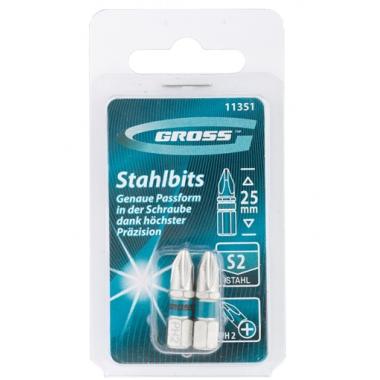 Набор бит РН2 х 25, сталь S2, 2 шт. Gross