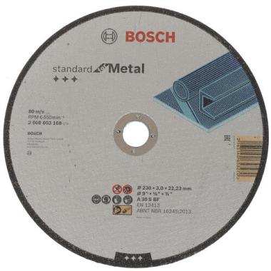 Круг отрезной по металлу 230 х 3,0 х 22,2 мм BOSCH Standard, прямой