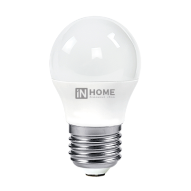Лампа 15Вт Е27 6500К (шар) IN HOME