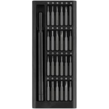 Отвертка с битами для точных работ, 24 бит сталь s2, алюминиевый кейс, Профи